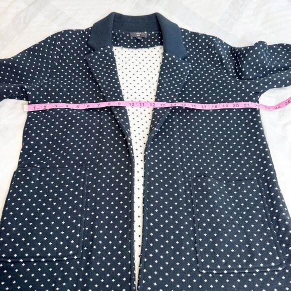 J. Crew 365 Sophie Open-front Polka dot Sweater Blazer in Navy/Ivory - Picture 14 of 16